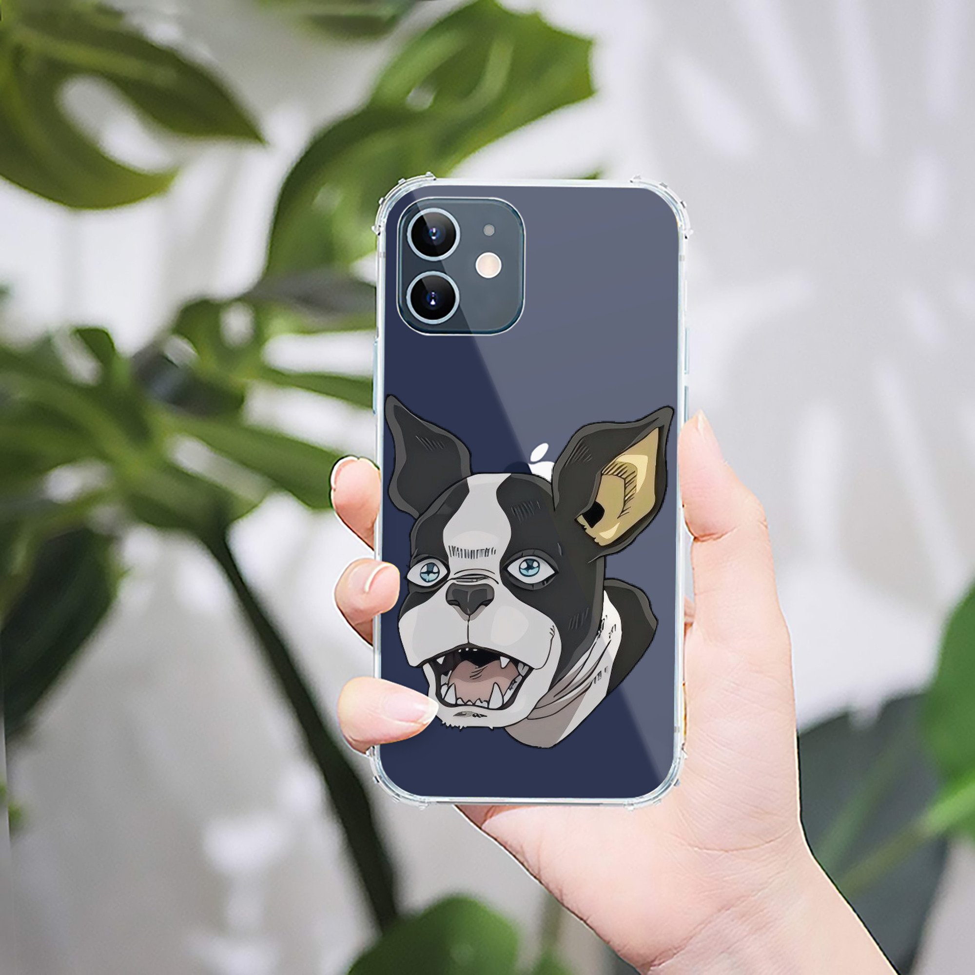 （画像用） ジョジョの奇妙な冒険 イギー JoJo's Bizarre Adventure Iggy 【iPhone 12シリーズ対応】透明スマホケース（クリアソフトケース）